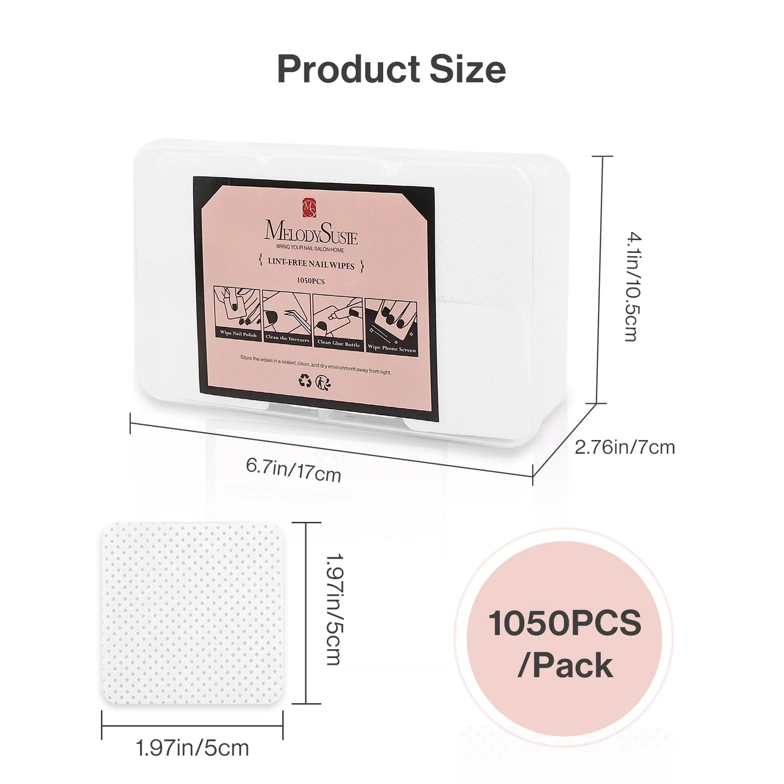 1050 Pcs Lint Free Nail Wipes