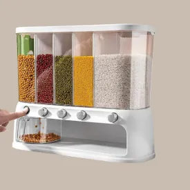 12L 5-Grid Airtight Rice & Cereal Dispenser