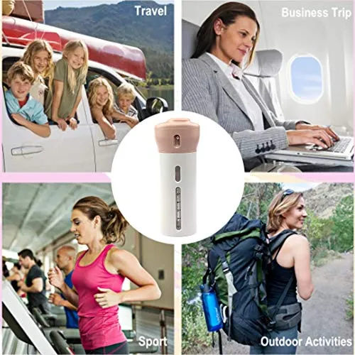2 Pieces 4 in 1 Travel Dispenser, CHIVENIDO Lotion Shampoo Gel Travel Dispenser Bottle Sets Shower Bottles Refillable Travel Bottles for Makeup Travel Supplies (Pink, Gray)