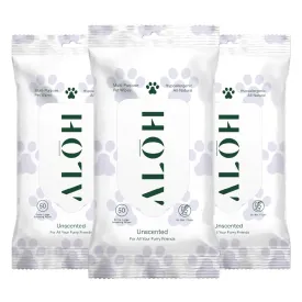 ALH Hypoallergenic | All-Natural | Multi-Purpose Pet Wipes, Unscented 50ct Wipes | 3 Pack of 50ct Wipes (150 Wipes)