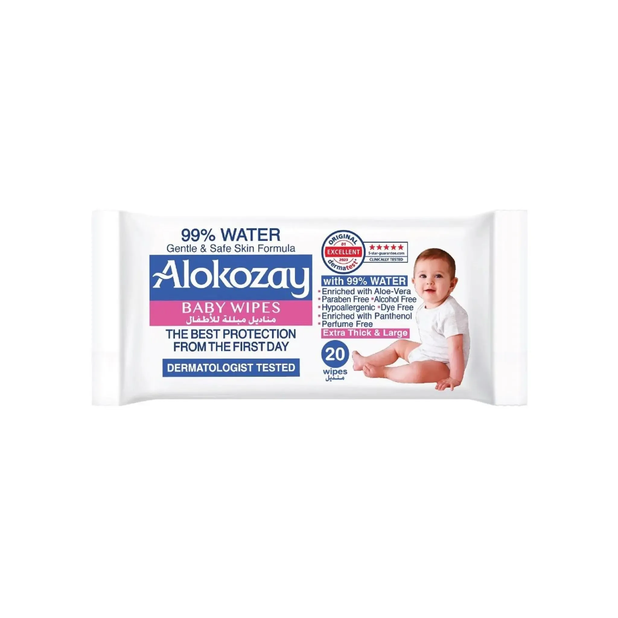 Alokozay Baby Wet Wipes 99% Pure Water - 20pcsx12 (1 carton)