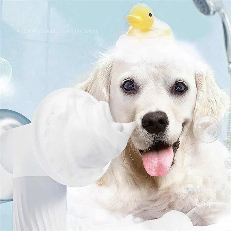 Automatic Foaming Dog Cat Bath Brush Dog Shampoo Brush