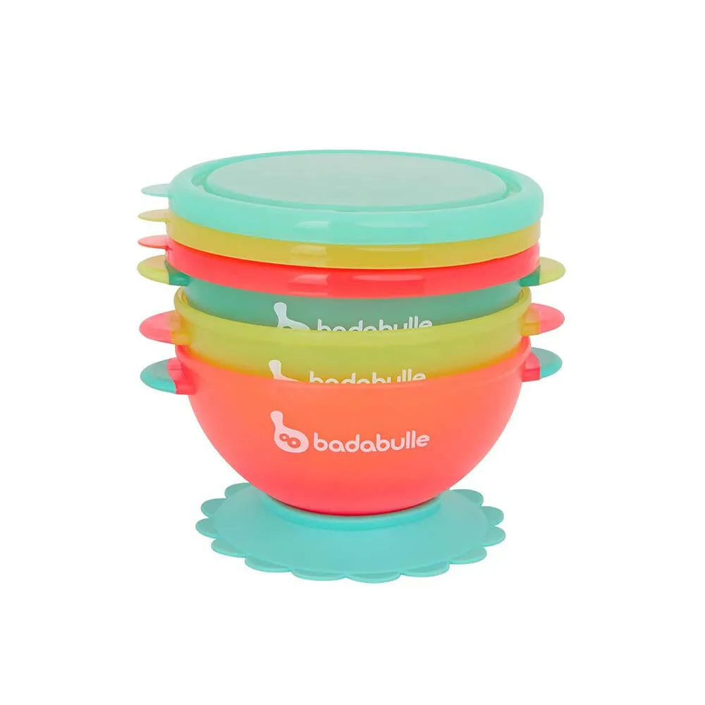 Badabulle 2-in-1 Bowl & Containers with Lid 3pc Set