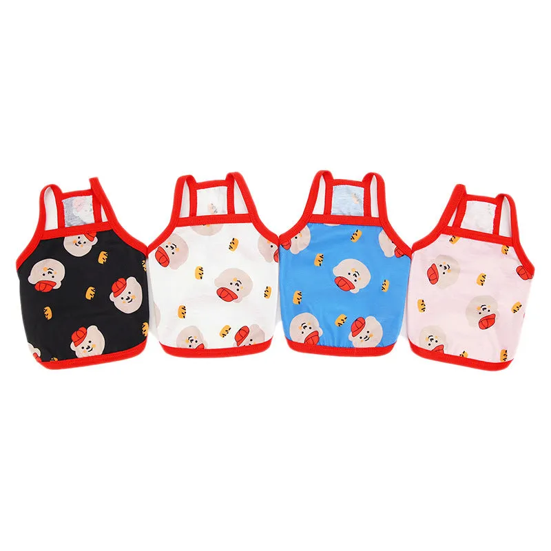 Breathable Red Hat Bear Dog Shirt
