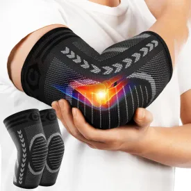 CAMBIVO 2 Pack Tennis Elbow Brace for Tendonitis and Tennis Elbow,Golfers Elbow, Arm Compression Sleeves for Women and Men, Bceps Support Sleeve for Weightlifting, Basketball and Workout