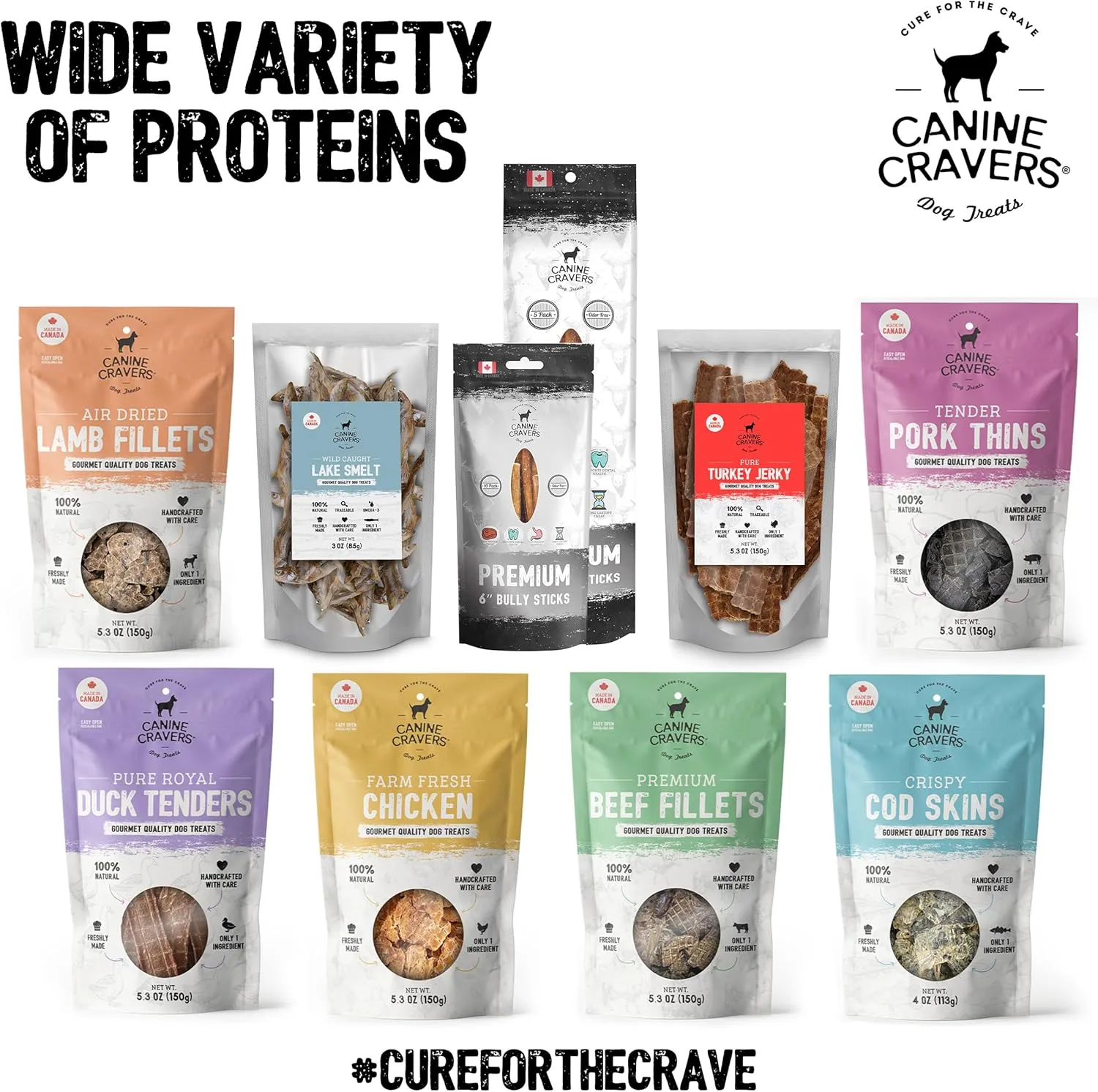 Canine Cravers Single Ingredient Dog Treats  Wild Caught Crispy Cod Skins - Human Grade Air Dried Hypoallergenic Pet Food  Grain, Gluten, and Soy Free  100% All Natural  4 oz