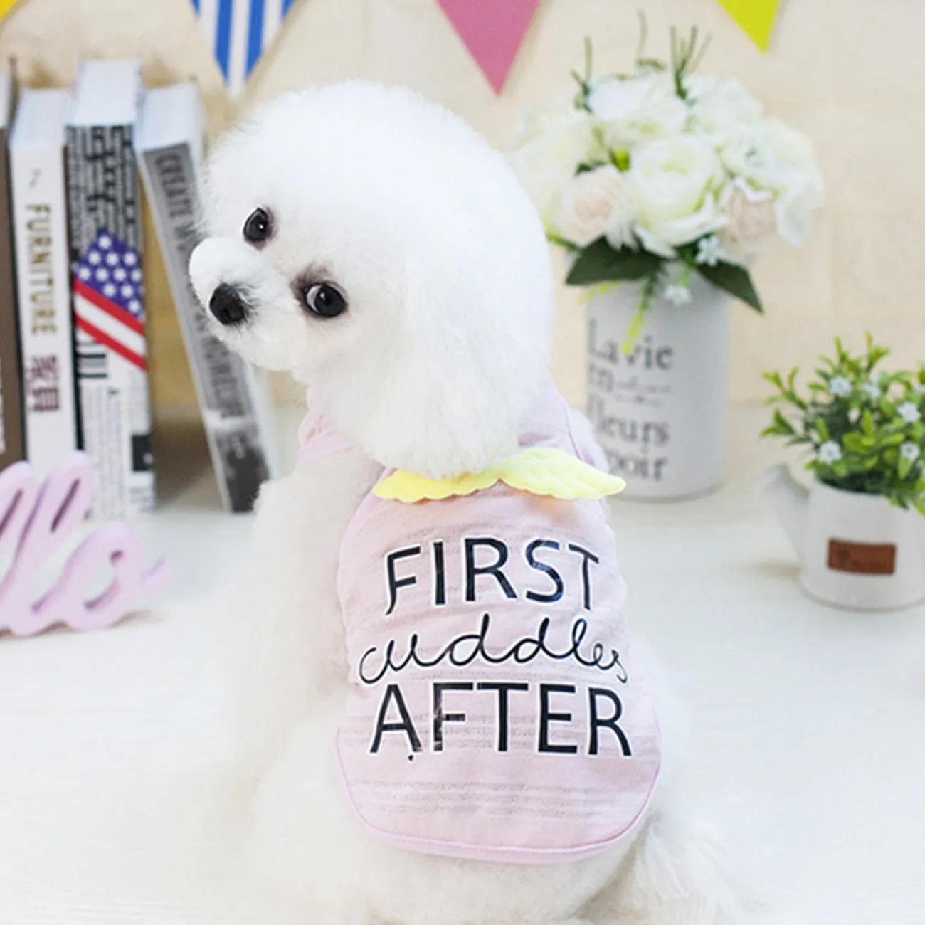 Cute Dog Angel Vest Apparel Costume