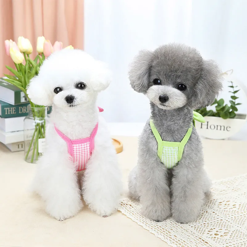 Cute Love Heart Plaid Shirt Small Dog