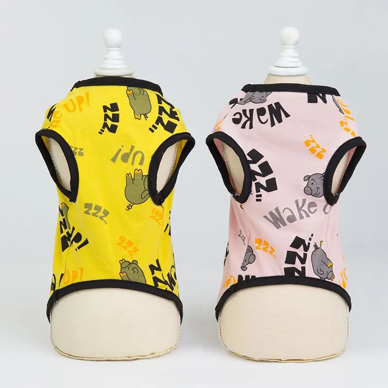 Cute Pig Wake Up Dog Vest