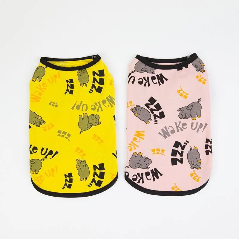 Cute Pig Wake Up Dog Vest