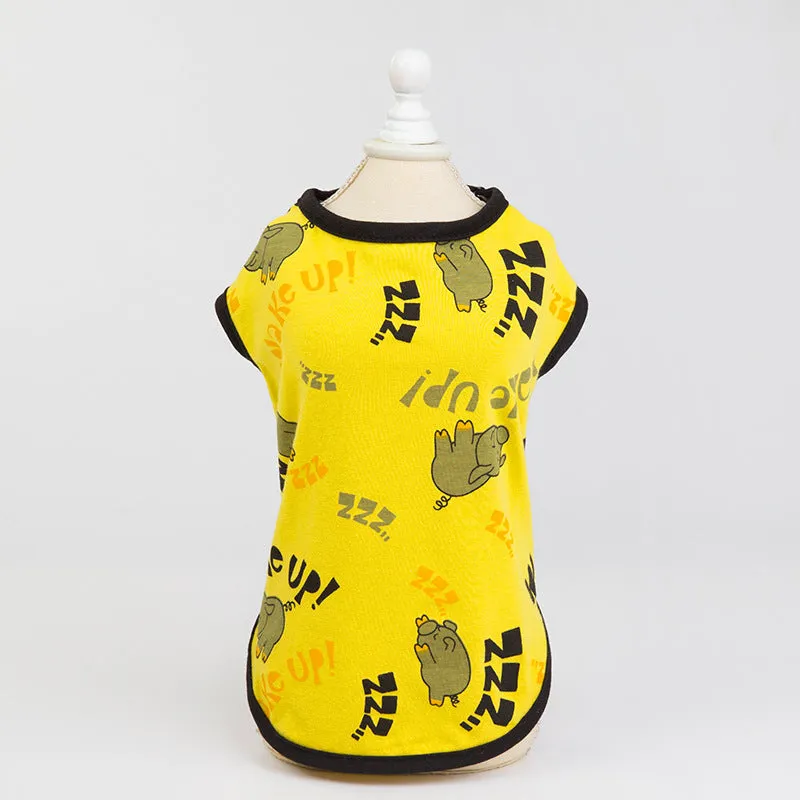 Cute Pig Wake Up Dog Vest