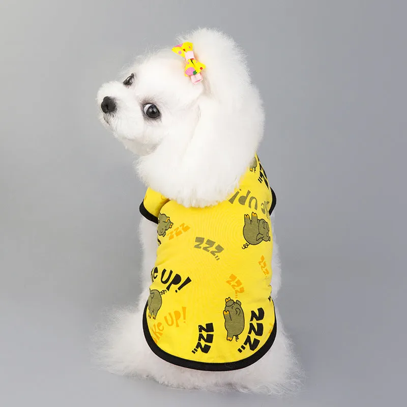 Cute Pig Wake Up Dog Vest