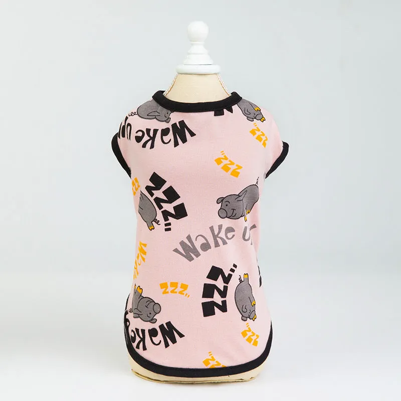 Cute Pig Wake Up Dog Vest
