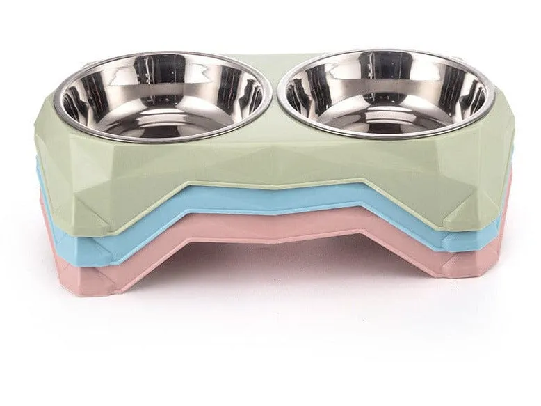 Diamond Double Bowl 33*16.5*6.5Cm