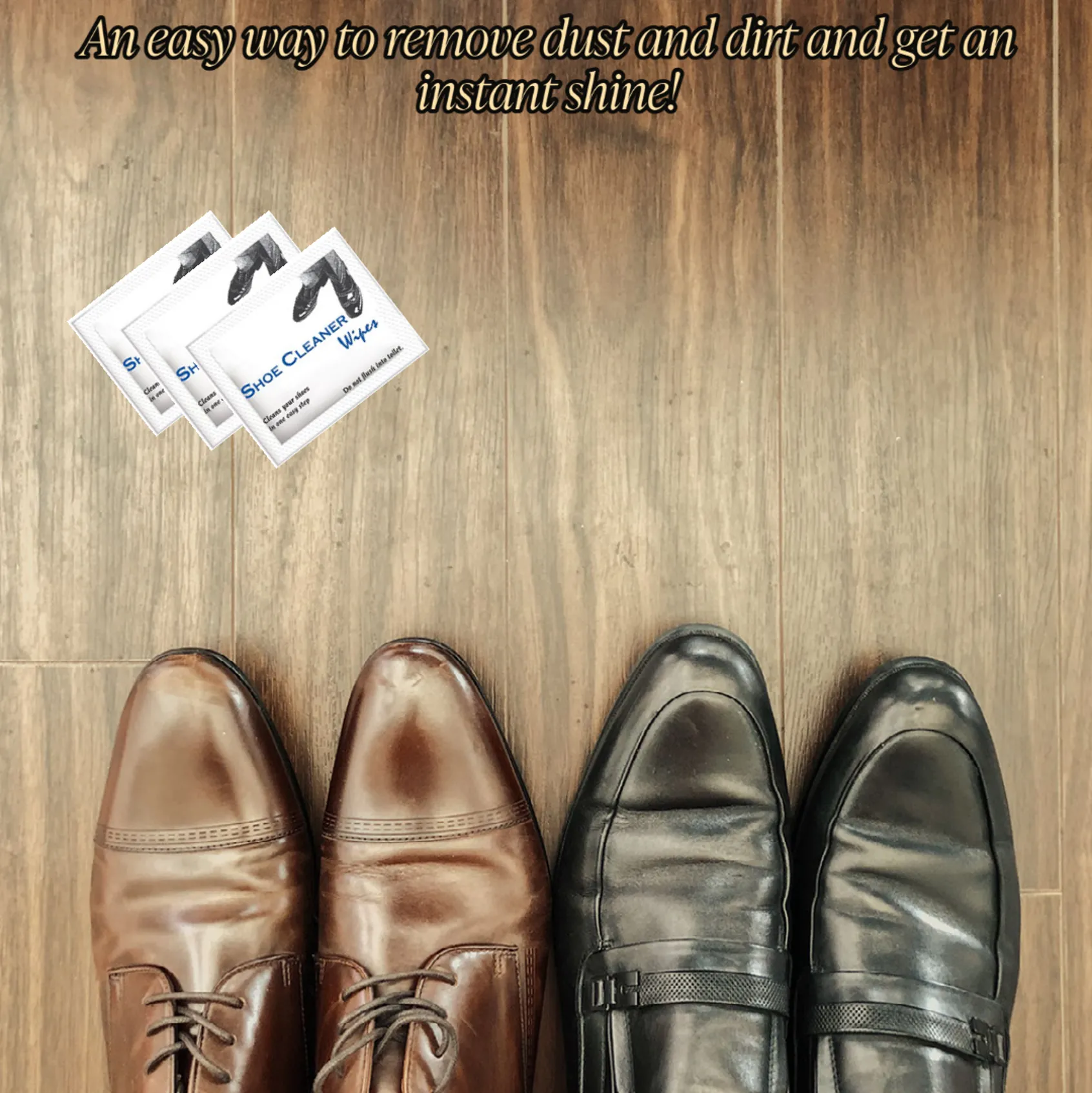 Diamond Wipes Shoe Shine Wipes Individual Wrapped