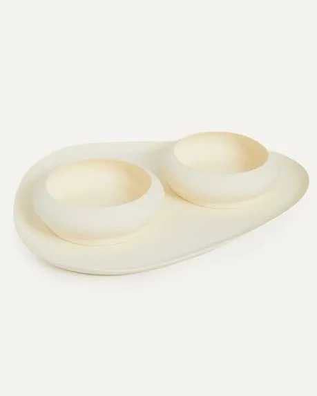 Dinner Is Served Bubble Bowl   Mat Set