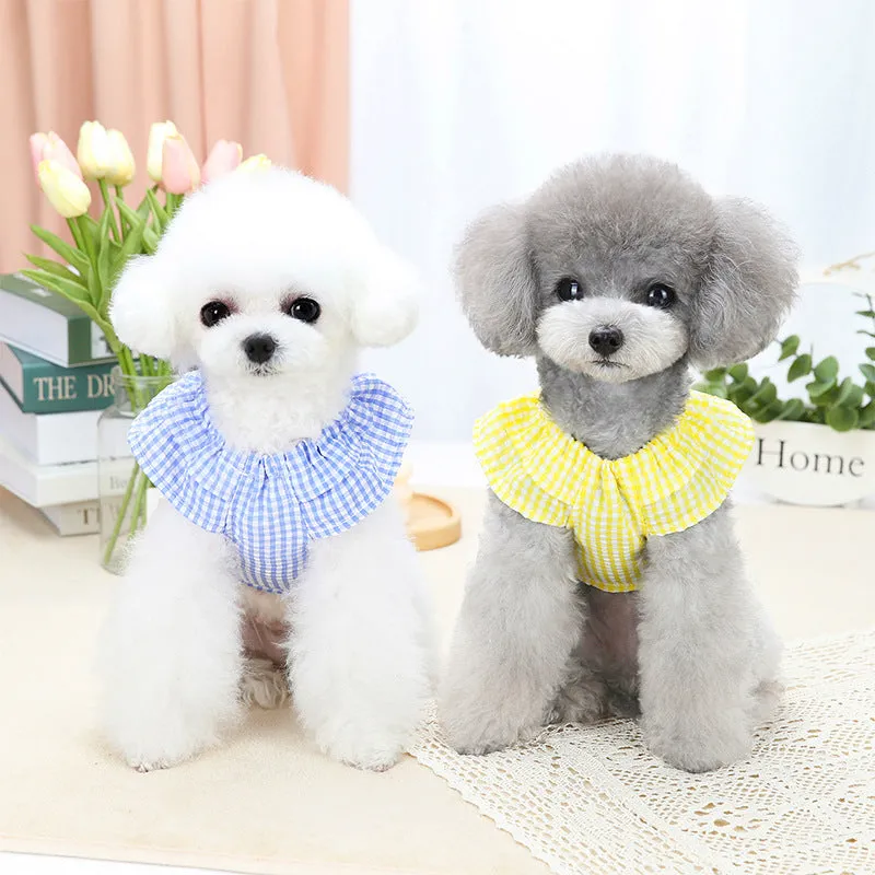 Dog Plaid Shirt Breathable Cute Pet Clothes