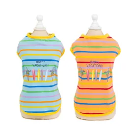 Dog Stripe Shirt Puppy Happy Vacation Vest