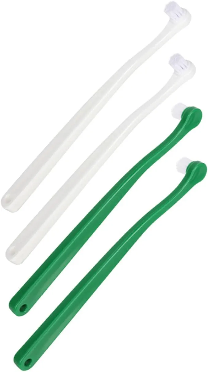 Ergonomic Handle Small Head Toothbrush for Cat Soft Bristle Pet Oral Cleaning Brush