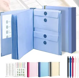 Family/Personal Important Papers Document Life Binder/Folder/Organizer Folio.in Case I Go Missing/Keepsake Certificate/Birth Document Binder Organizer,Fatalities and Folios (Blue2in Thick)