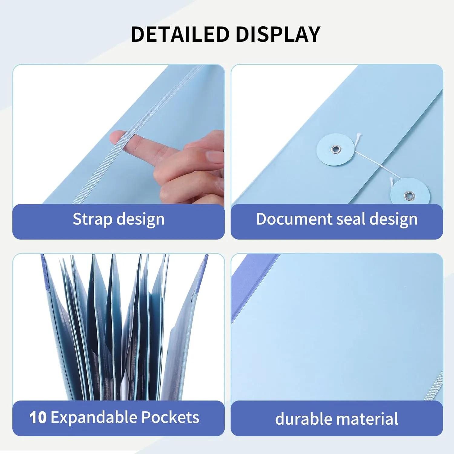 Family/Personal Important Papers Document Life Binder/Folder/Organizer Folio.in Case I Go Missing/Keepsake Certificate/Birth Document Binder Organizer,Fatalities and Folios (Blue2in Thick)
