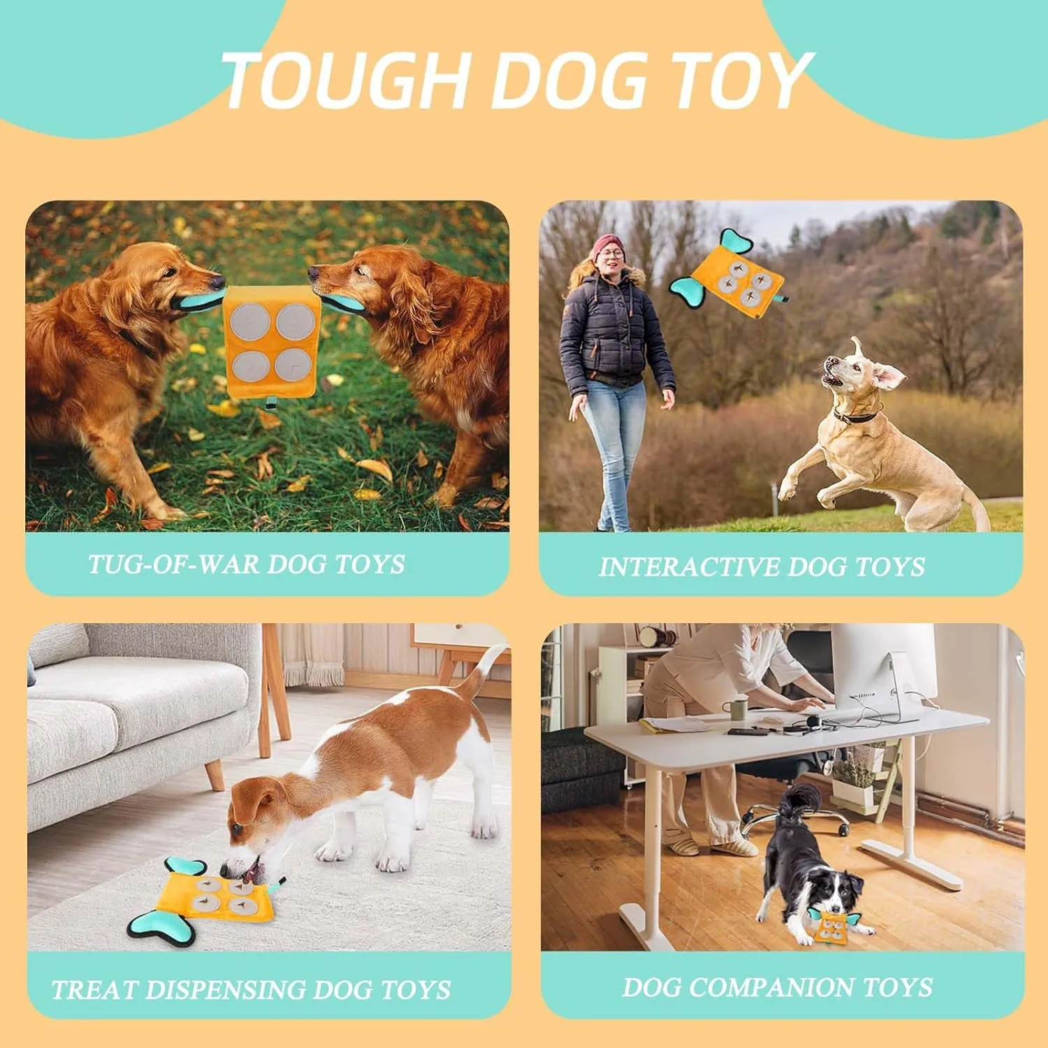 Indestructible Nylon Dog Chew Toy Tough Fetch Bone (10 Pack)