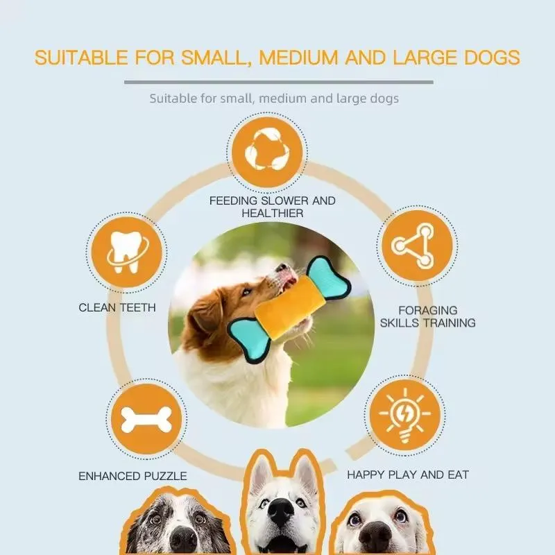 Indestructible Nylon Dog Chew Toy Tough Fetch Bone (10 Pack)