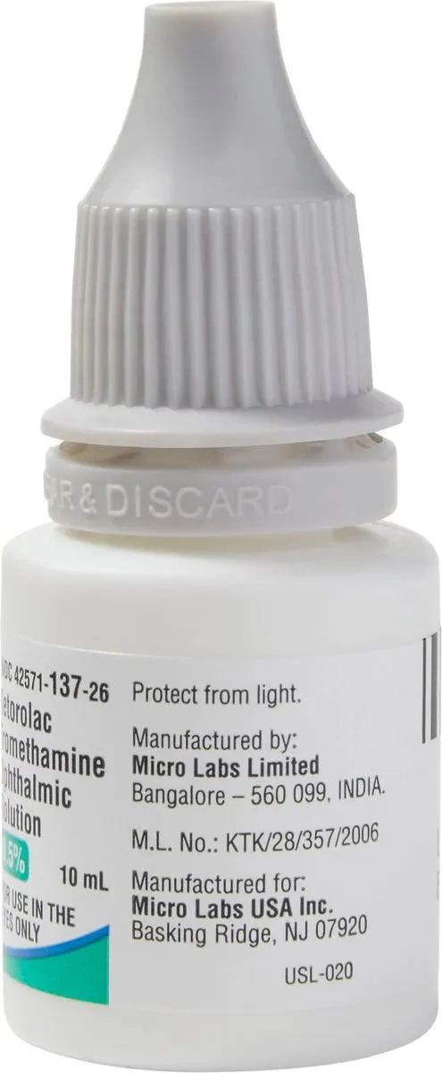 Ketorolac Tromethamine Ophthalmic Solution 0.5%