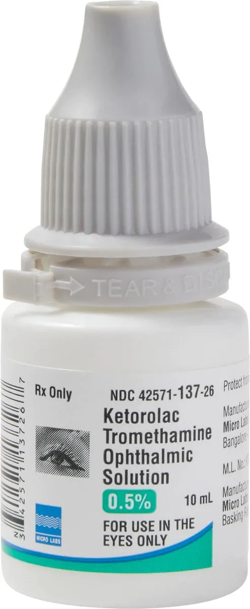 Ketorolac Tromethamine Ophthalmic Solution 0.5%