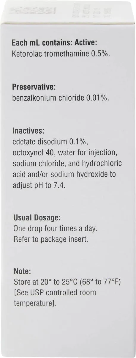 Ketorolac Tromethamine Ophthalmic Solution 0.5%