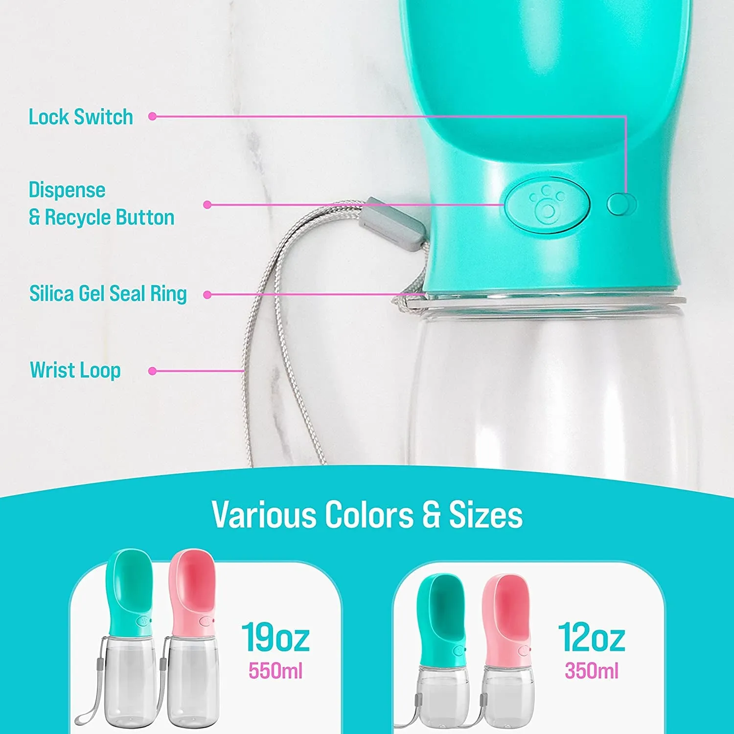 Leak Proof Portable Travel Dog Water Dispenser
