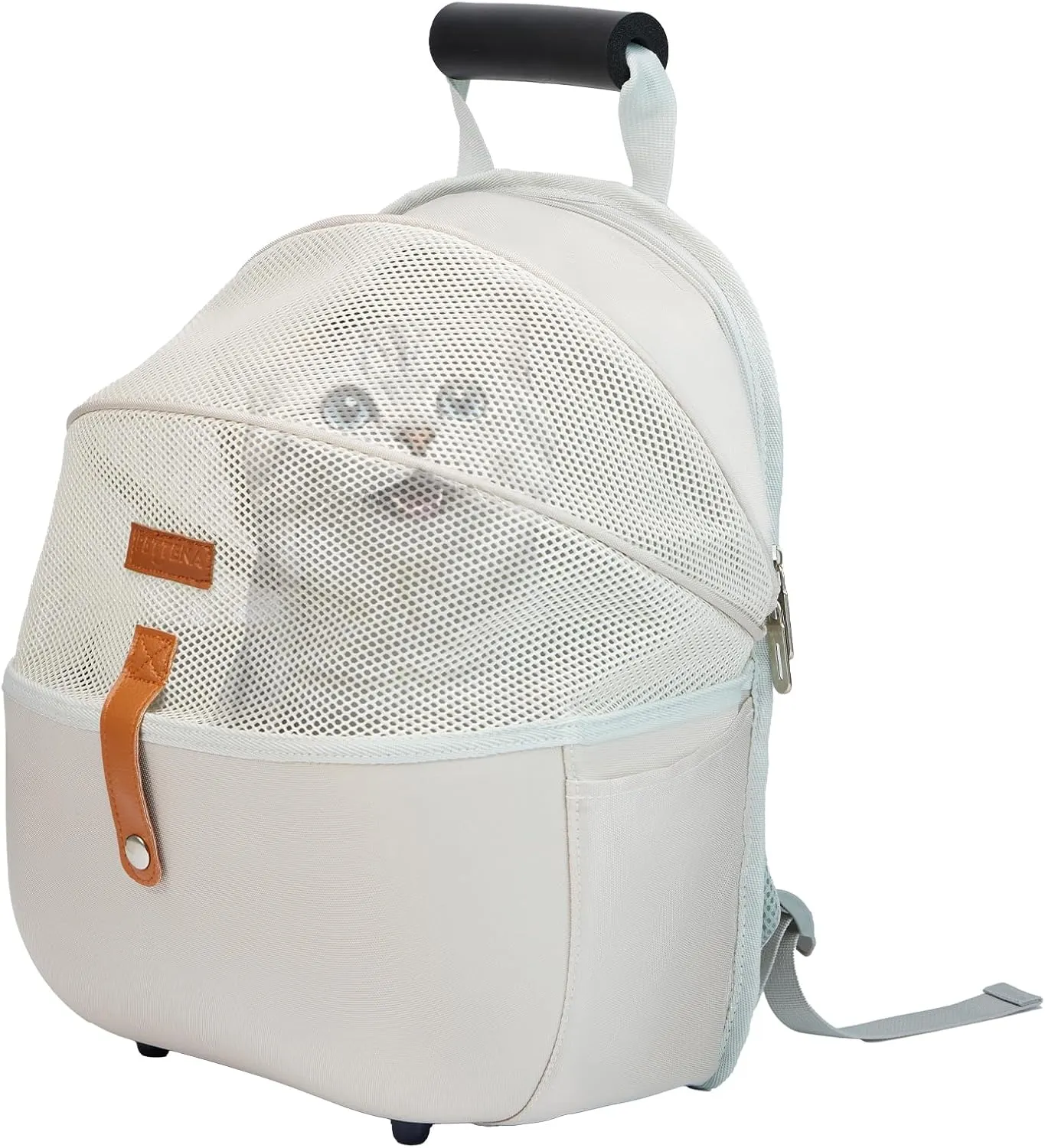 Lightweight Ver. PETTENA Cat Backpack Carrier, Airline Approved Breathable Cat Backpack for Small Cats/Rabbit up to 8.8 Lbs, Pet Backpack for Travel Outdoor Hiking Picnic Camping