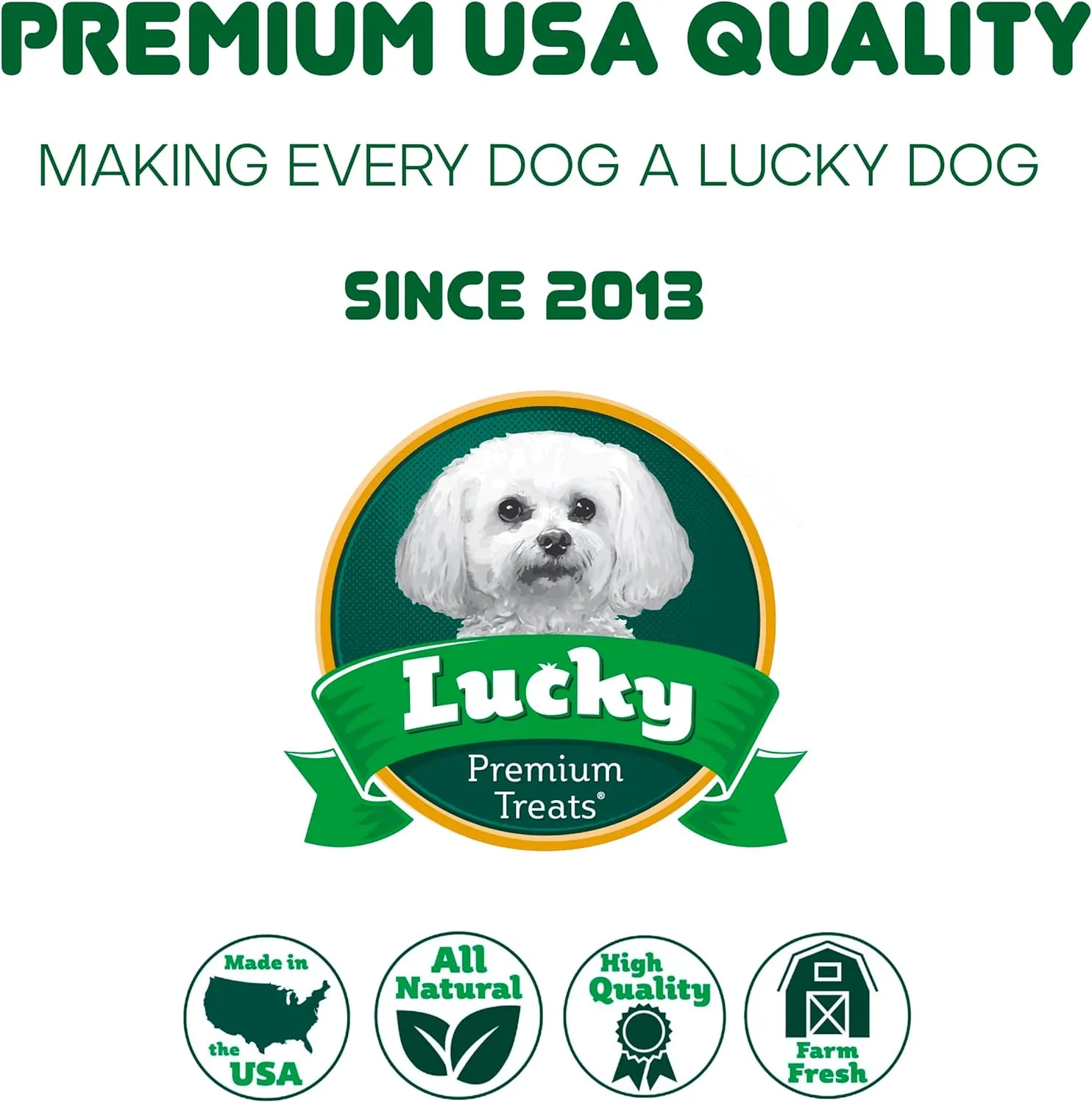 Lucky Premium Treats Chicken Wrapped Dog Treats  Retriever Size - USA Made Raw Hide Sticks for Large Size Dogs  Long Lasting, Preservative Free Dog Treats  5 Chews
