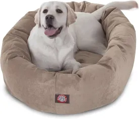 Majestic Pet Villa 40 Inch Shredded Memory Foam Dog Bed for Large Sized Dogs 40x29x9 InchOrthopedic Dog Bed with Removable Washable Cover-Washable Large Pet Bed with Head Support-Pearl