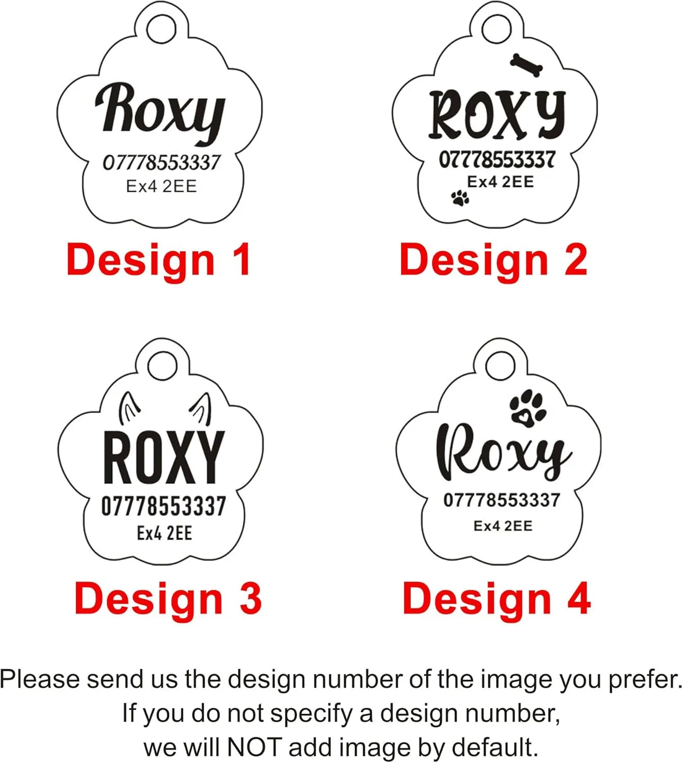 Personalized Dog & Cat Tags - Custom Dog ID Tags with Paw Print Design (Blue, Glitter Bling Finish)