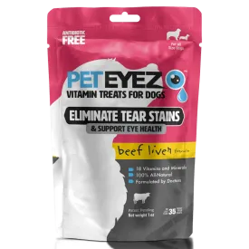 PETEYEZ - Eliminate Tear Stain Treats - Beef Liver (For Dogs)