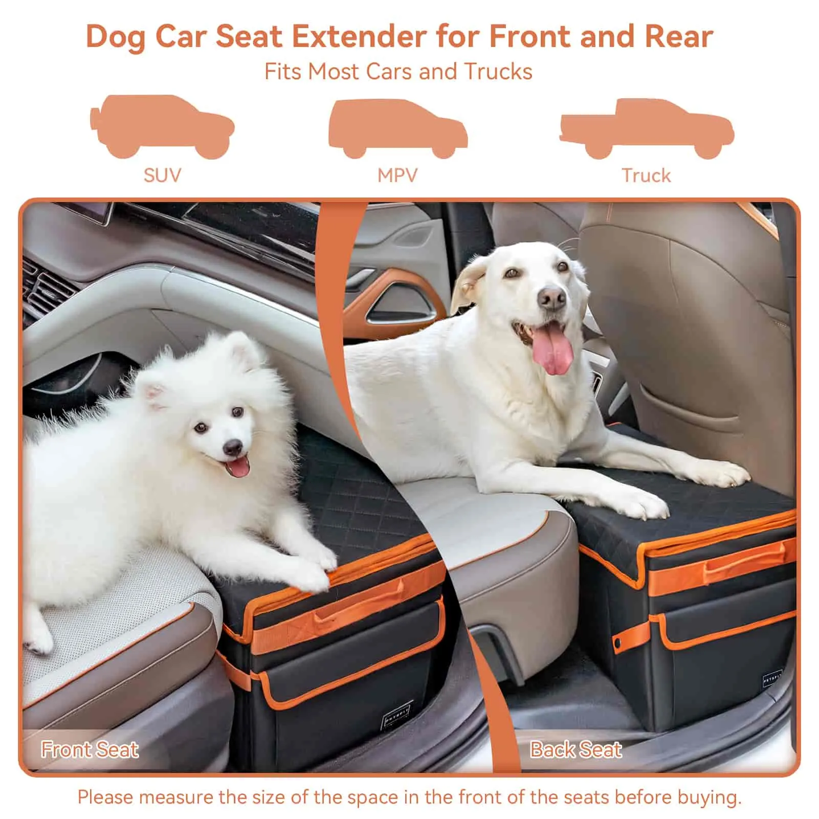 PETSFIT Car Seat Extender For Dogs  Up to 90 LBS
