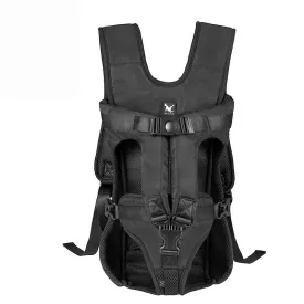 Portable Dog Carrier Adjustable Front Facing Double Shoulder Backpack