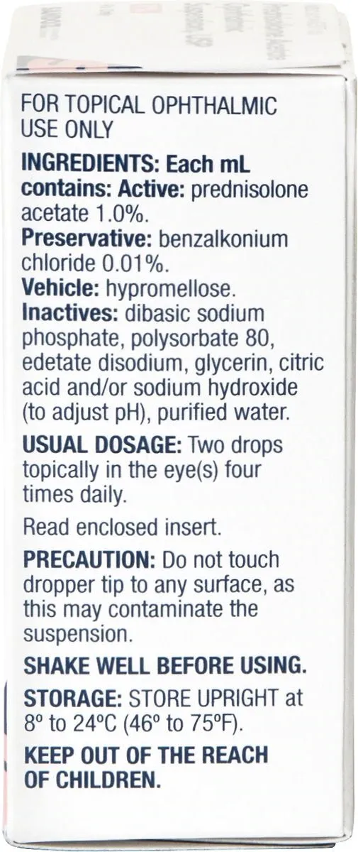 Prednisolone Acetate Ophthalmic Suspension 1%
