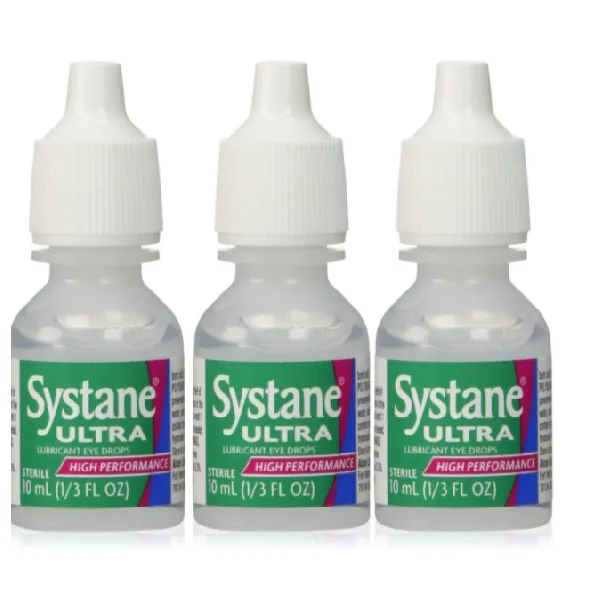 Systane Ultra Lubricant Eye Drops, Preservative Free, 3 x 10 mL