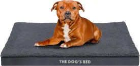 The Dogs Bed Orthopedic Standard Foam Dog Bed with Standard Support, Medium Grey Plush, Waterproof, Supportive Dog Bed with Replaceable Covers, Veterinary Approved