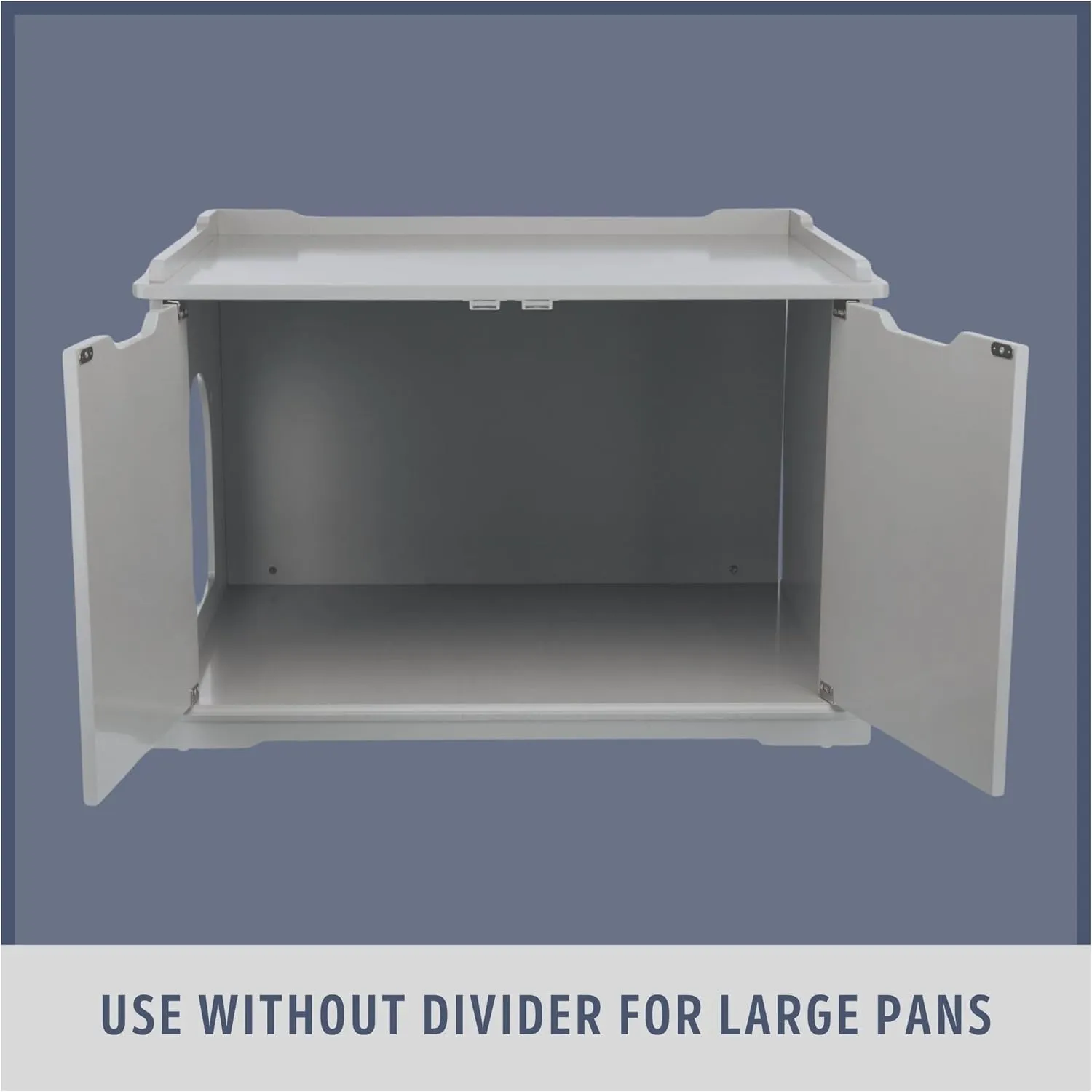 TRIXIE XL Furniture Litter Box Enclosure (Espresso Brown), Hidden Litter Box for Cats with Openings on Either Ends & Large Ventilations Slots, Double Doors for Easy Cleaning, Removable Divider