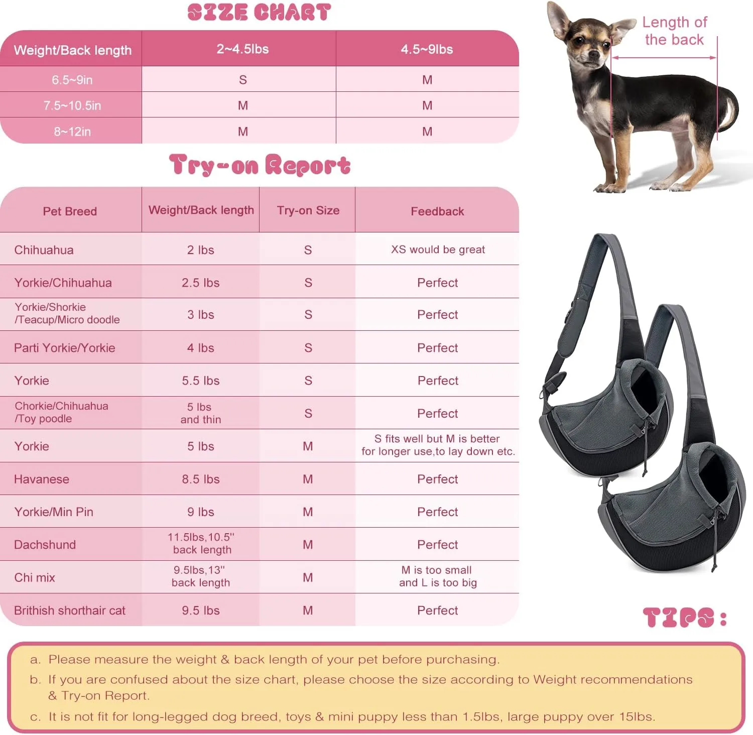YUDODO Pet Dog Sling Carrier Mesh Hand Free Adjustable Dog Satchel Carrier Bag Papoose Crossbody for Small Animal Rabbit (S(up to 5 lbs), Black)